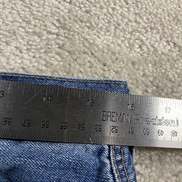 Vintage Y2K American Eagle Jeans Mens 29x32* Blue Low Loose Straight Denim - Picture 7 of 11